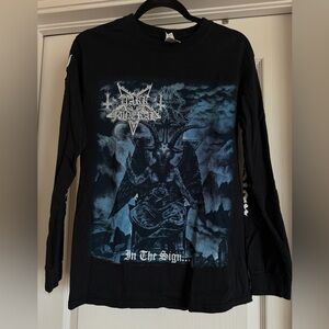 Dark Funeral Band Black Graphic Long Sleeve Concert Shirt